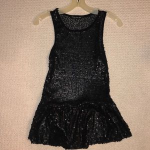 Sequined Peplum Top
